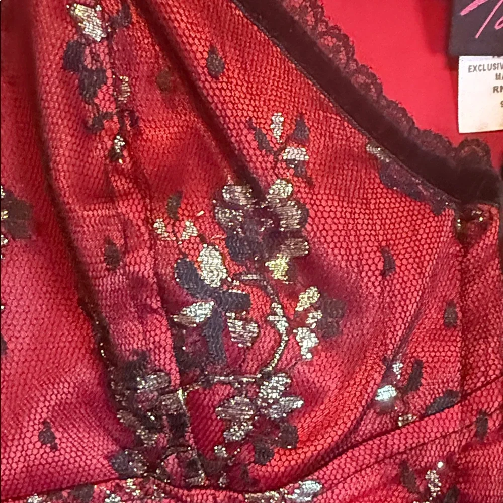 Torrid Red and Black Floral Camisole - Picture 3 of 7